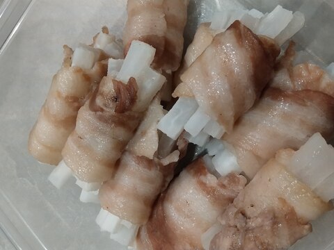 大根豚バラ巻きサラダ